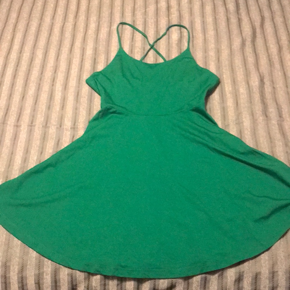 Emerald Green size M women’s Lace-Up Skater Dress